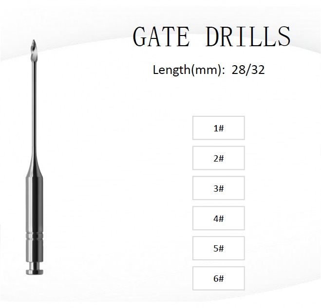 Denco Gates Drills wiertła do udrażniania kanałów.  